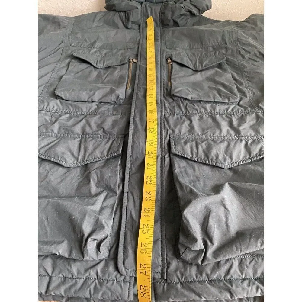 Armani Exchange Men’s Sz L Dark Forest Green 4 Pocket Utility Coat Fall 2014‎
